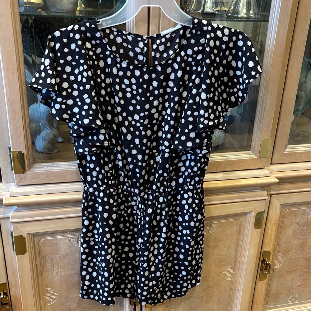 Mittoshop Black and White Polka Dot Romper